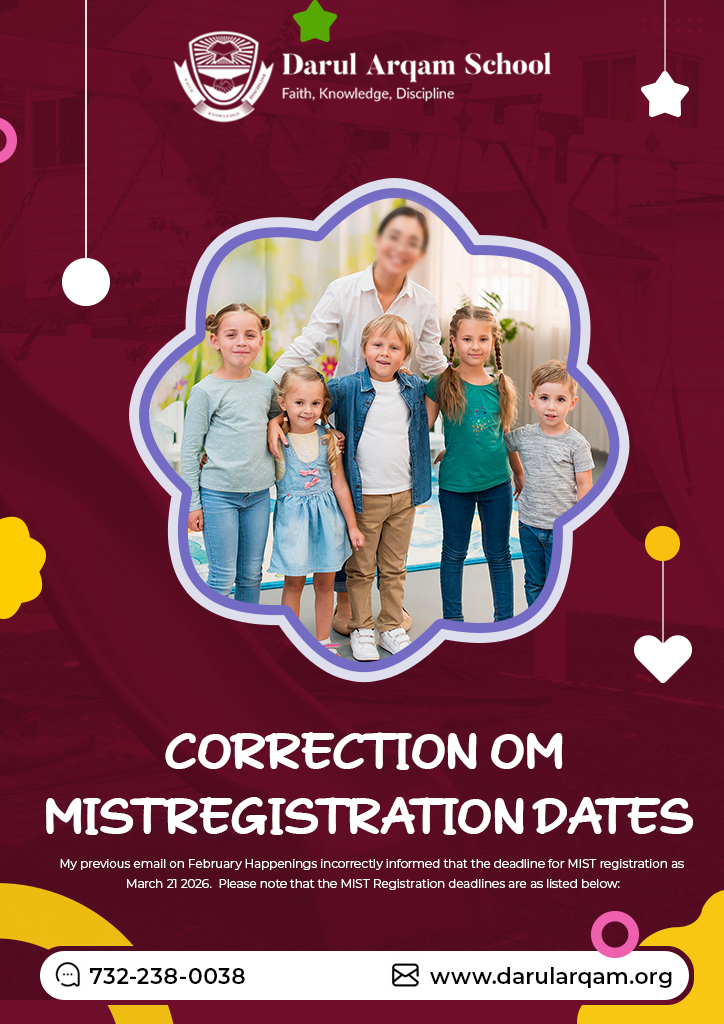 Correction On MIST Regisration Dates